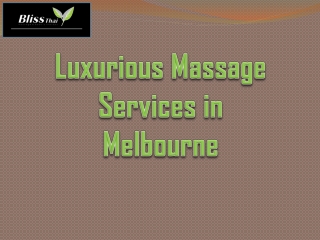 Book Massage Services Melbourne