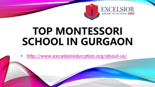 Top Montessori School in Gurgaon