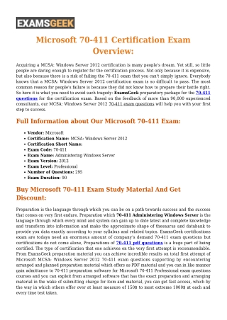 Microsoft 70-411 [2020] Exam Questions - Success Secret