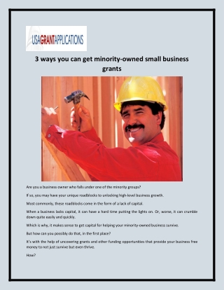 3 ways you can get minority-owned small business grants