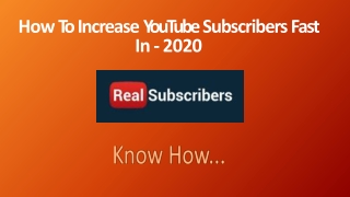 Buy Real YouTube Subscribers