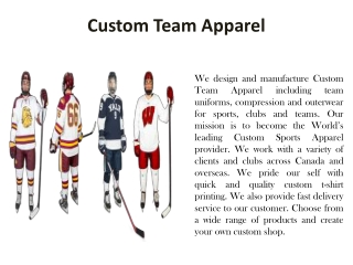 Custom Team Apparel