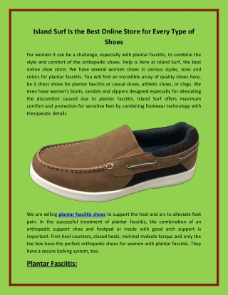 Island surf is the Best Online Store for Every Type of Shoes