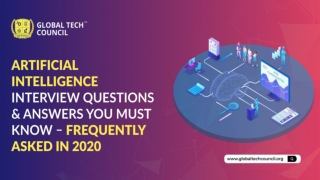Artificial Intelligence Interview Questions & Answers You Must Know – Frequently Asked in 2020