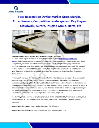 Global Face Recognition Device Market Report 2020