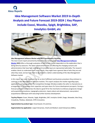 Global Idea Management Software Market Report 2020
