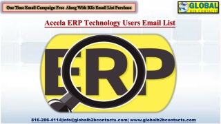 Accela ERP Technology Users Email List