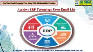 Accelrys ERP Technology Users Email List