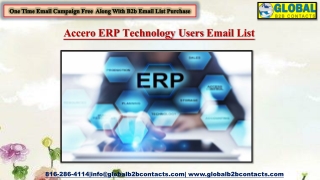 Accero ERP Technology Users Email List
