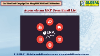 Access eforms ERP Users Email List
