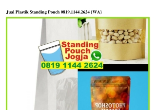 Jual Plastik Standing Pouch 0819·1144·2624[wa]