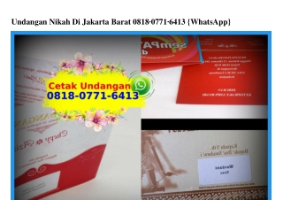 Undangan Nikah Di Jakarta Barat O818.O771.6413[wa]