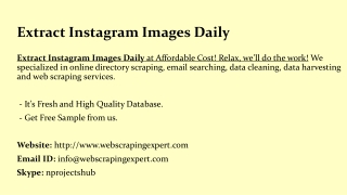 Extract Instagram Images Daily