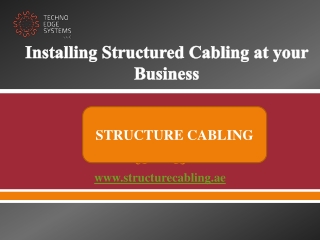 Installing Structured Cabling at your business