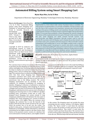 Automated Billing System using Smart Shopping Cart