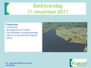 Bedrijvendag 11 november 2011