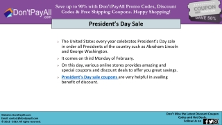 Latest Presidents Day Sale Coupons