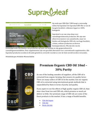 Beste cbd olie