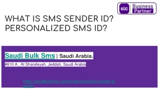 Send SMSs through Personalized sender ID service of Saudi Bulk SMS.