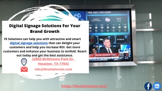 Digital Signage Solutions For Your Brand Growth