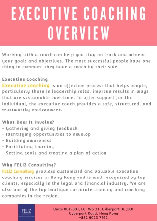 Executive Coaching Overview