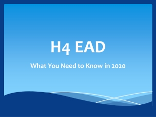 H4 EAD Visa Qualification