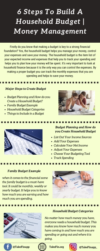 Build a Household Budget- Money Management