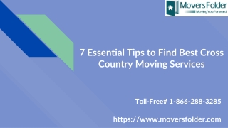 7 Essential Tips to Find Best Cross Country Moving Services