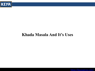 Khada Masala And It’s Uses