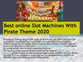 Best online Slot Machines With Pirate Theme 2020