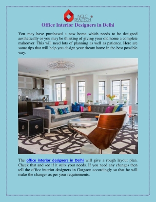 Office Interior Designers in Delhi