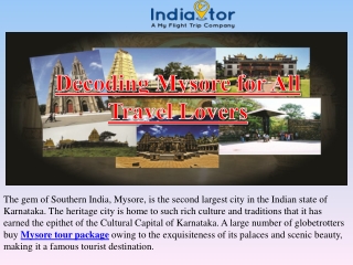 Decoding Mysore for All Travel Lovers