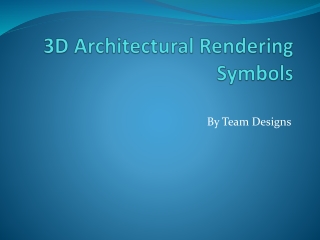 3D Architectural rendering symbols