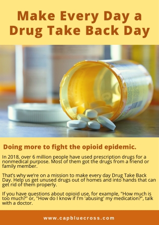 Make Every Day a Drug Take Back Day