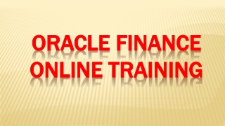 Oracle Apps Financials  Online Training