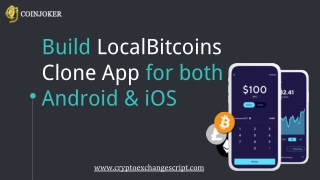 Build LocalBitcoins Clone App for both Android & iOS