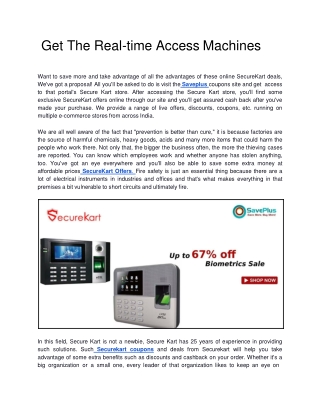 Get Up to 67% off Biometrics Sale