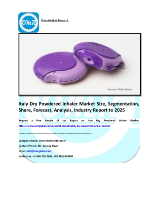 Italy Dry Powdered Inhaler Market Size, Share and Forecast 2019-2025