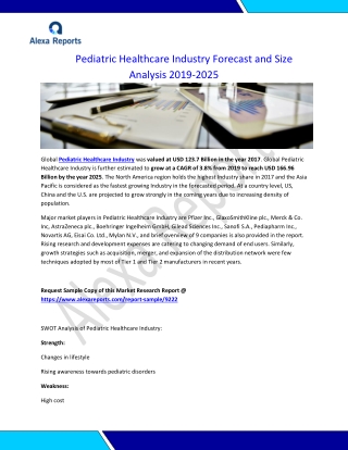 "Global Pediatric Healthcare Industry Forecast and Size Analysis 2019-2025. "