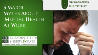 5 Major Myths About Mental Health At Work