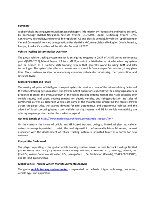 Vehicle Tracking System Market