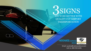 3 Signs You should Do Better with Quality CLT Airport Transportation