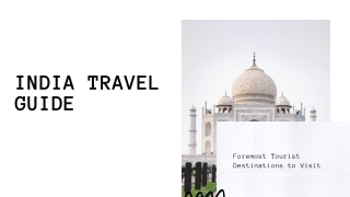 India Travel Guide 2020