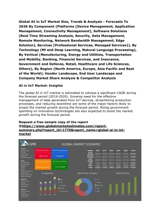 Global AI in IoT Market Size, Trends & Analysis - Forecasts To 2026