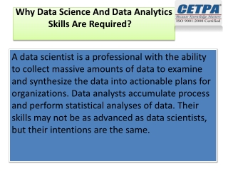 Why Data Science And Data Analytics Skills Are Required?