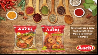 Give your food a spicy touch with the best Masala Powders in Tamilnadu