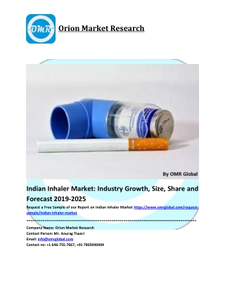 Indian Inhaler Market Size, Share and Forecast to 2025