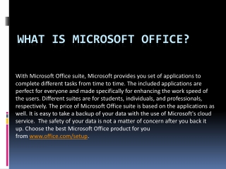 What is Microsoft office ?