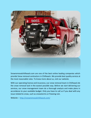 Snow Removal Rates In Chilliwack - Snow Removal Chilliwack