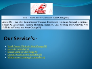 Group Classes Or Private soccer training in montclair nj